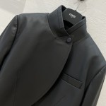 Fendi temperament short jacket leather jacket